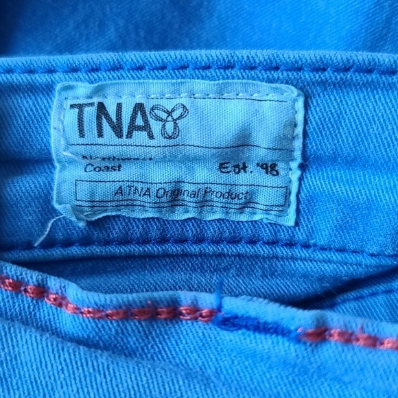 Aritzia TNA Cotton Blue Skinny Pants Size 6x29 - Picture 5 of 5